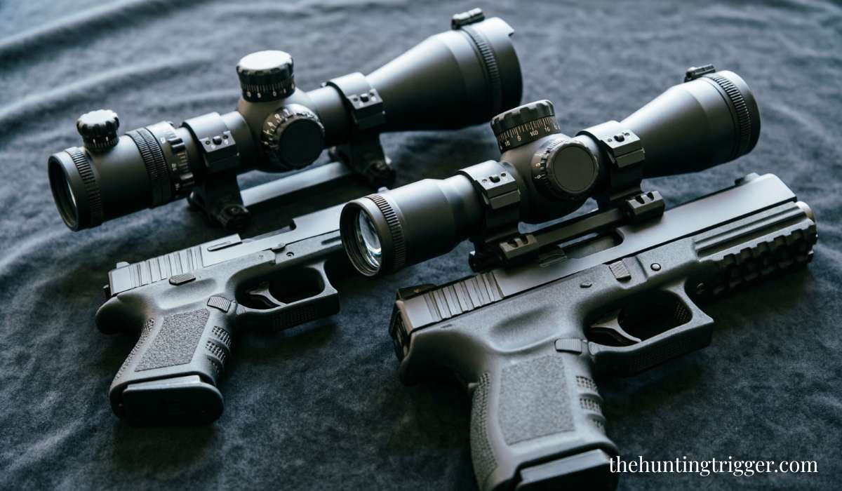 Which Type of Firearm Sight is Standard on Most Handguns