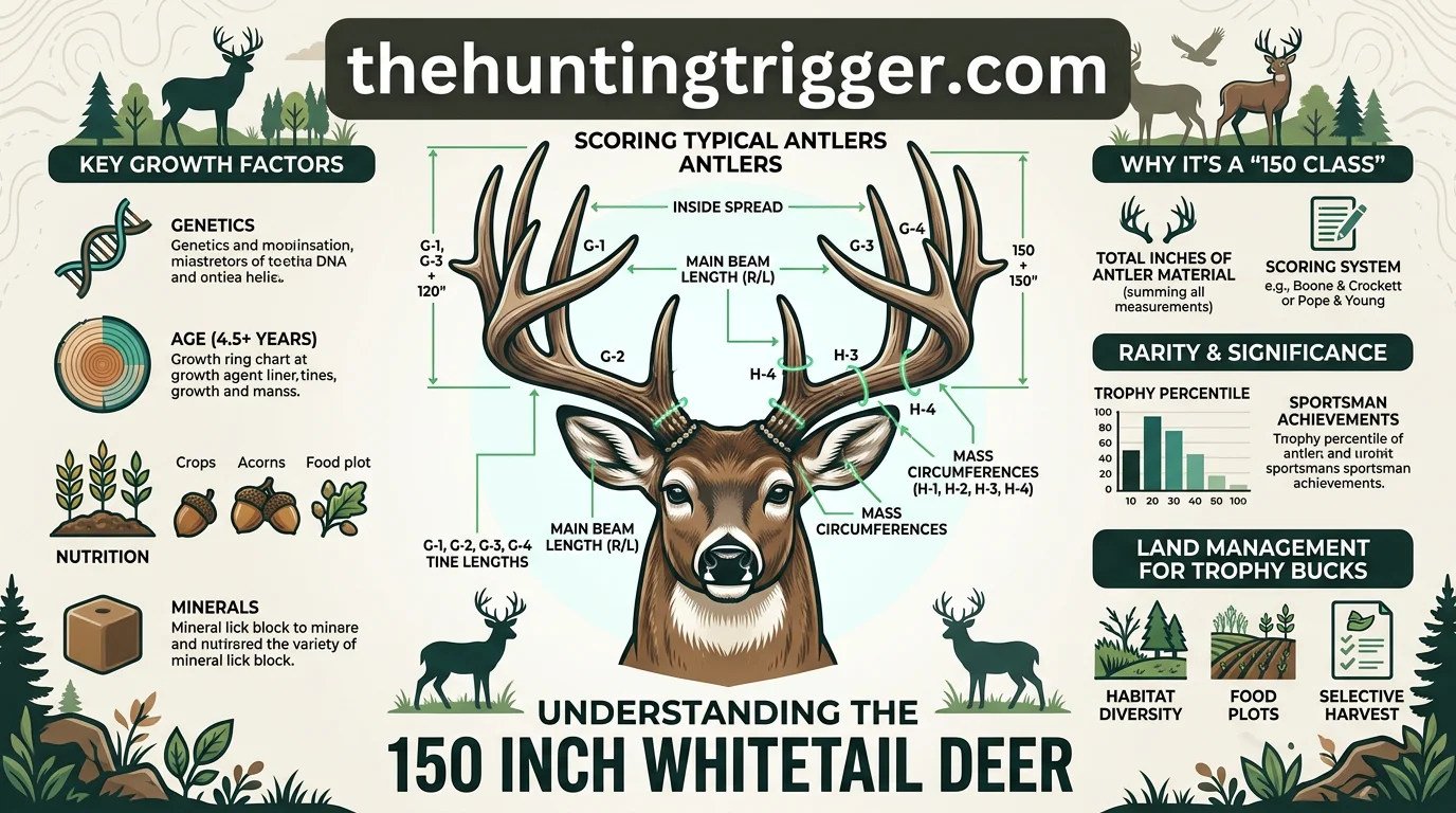 150 inch 150 class whitetail deer reference infographic