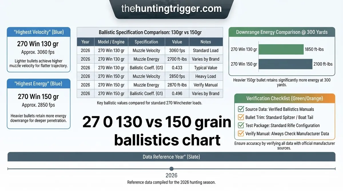 270 130 vs 150 grain ballistics chart