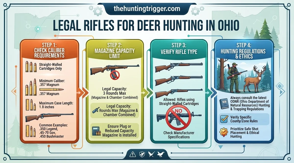 what rifles are legal in ohio for deer hunting safety warning infographic