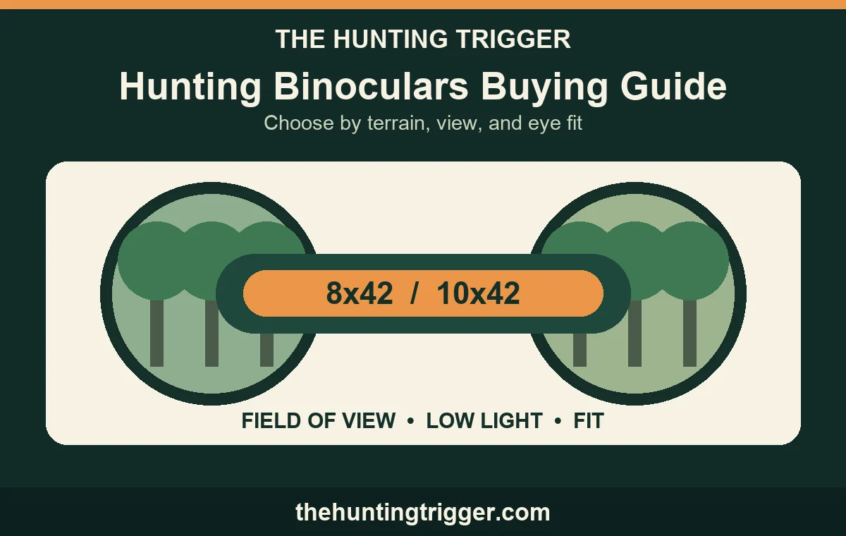 The Hunting Trigger hunting binoculars buying guide illustration