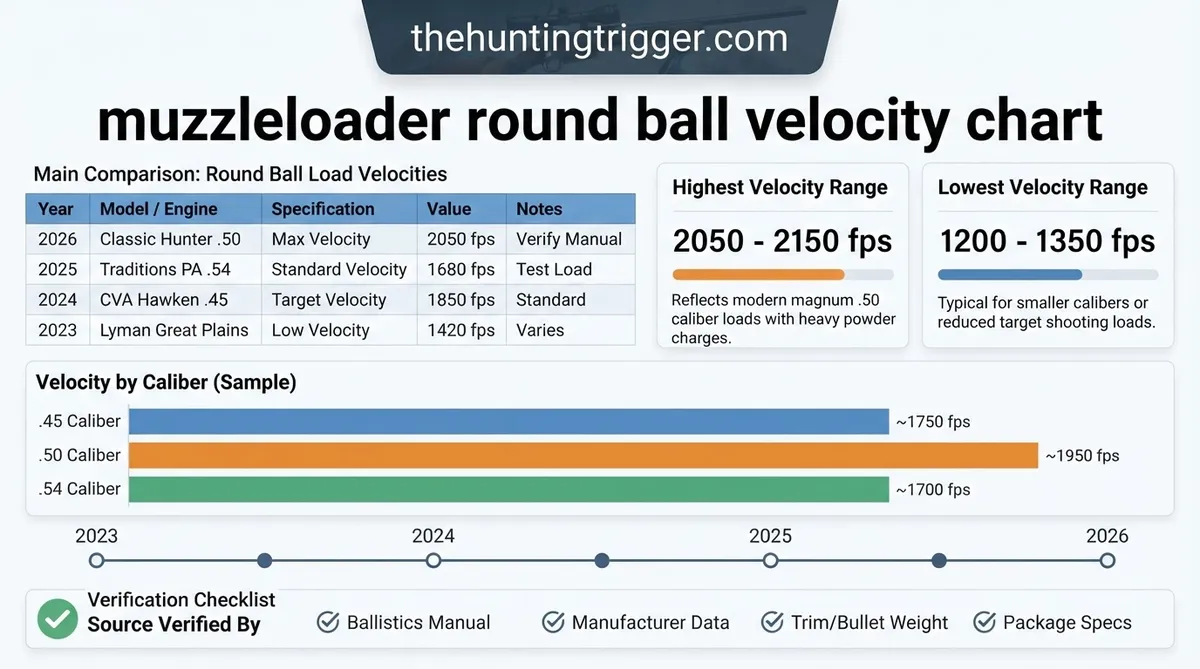 muzzleloader round ball velocity chart