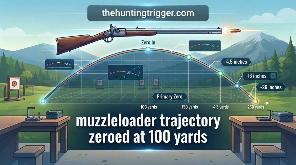 muzzleloader trajectory zeroed at 100 yards