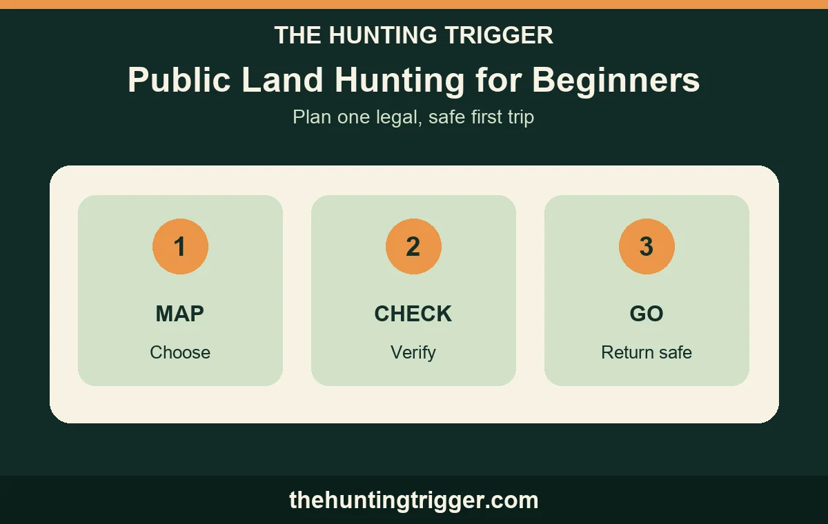 The Hunting Trigger public land hunting for beginners planning illustration