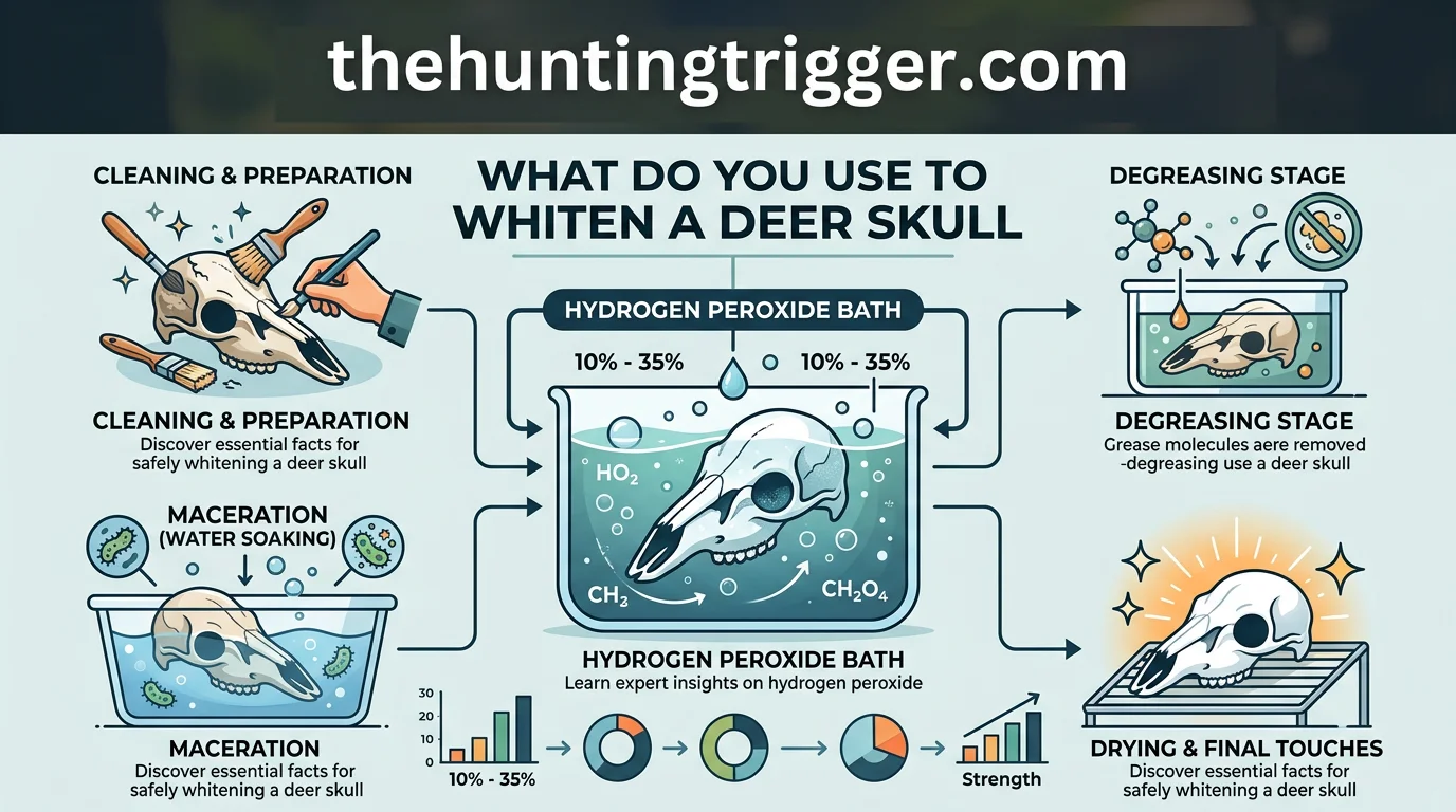 what do you use to whiten a deer skull reference infographic
